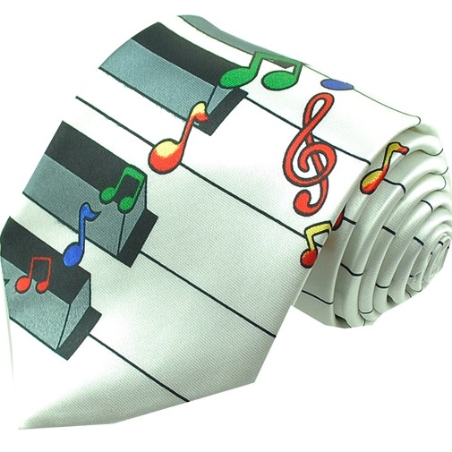 Piano Colorful Music Necktie