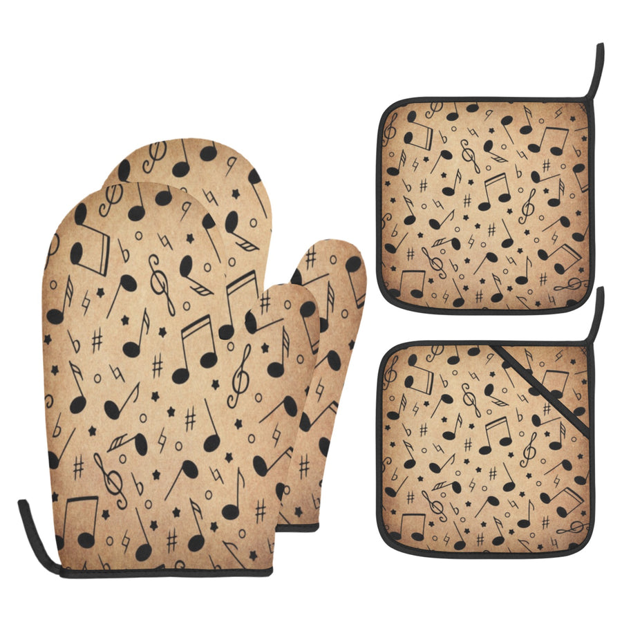 Musical Sheet Oven Mitts
