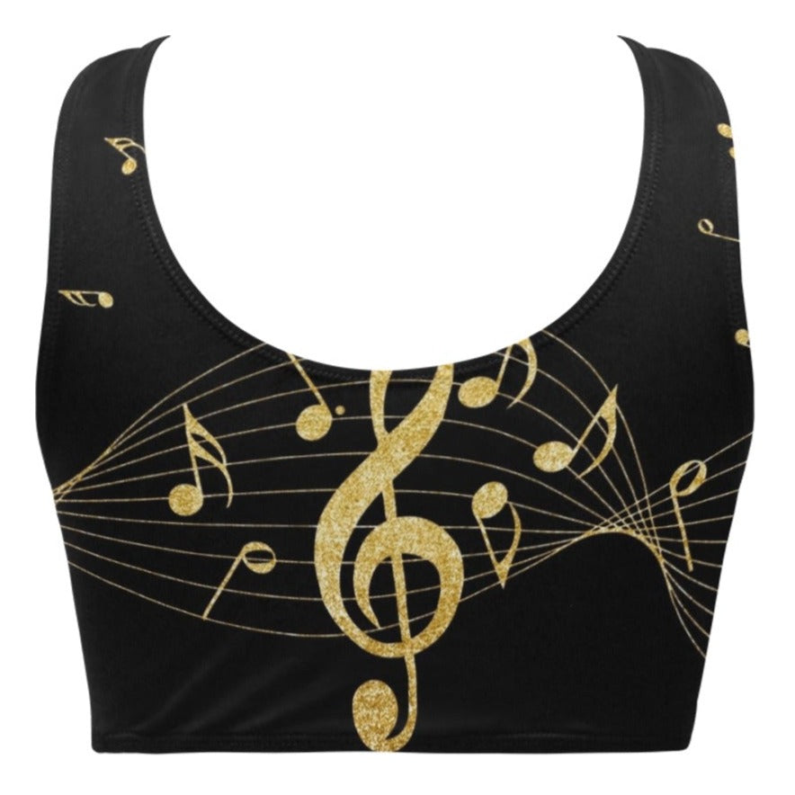 Treble Clef Music Bikini Top