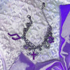 Purple Music Notes Necklace/Bracelet Set