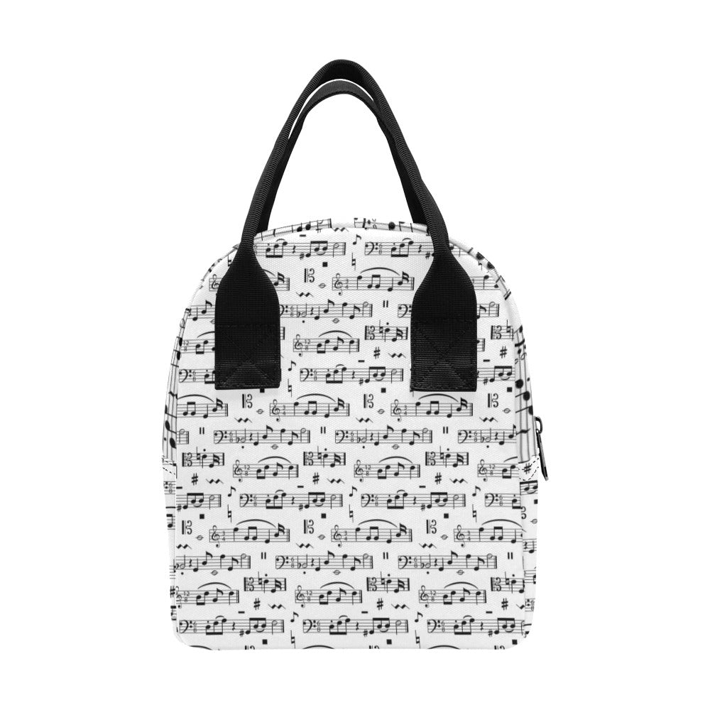 Music Note White Lunch Bag