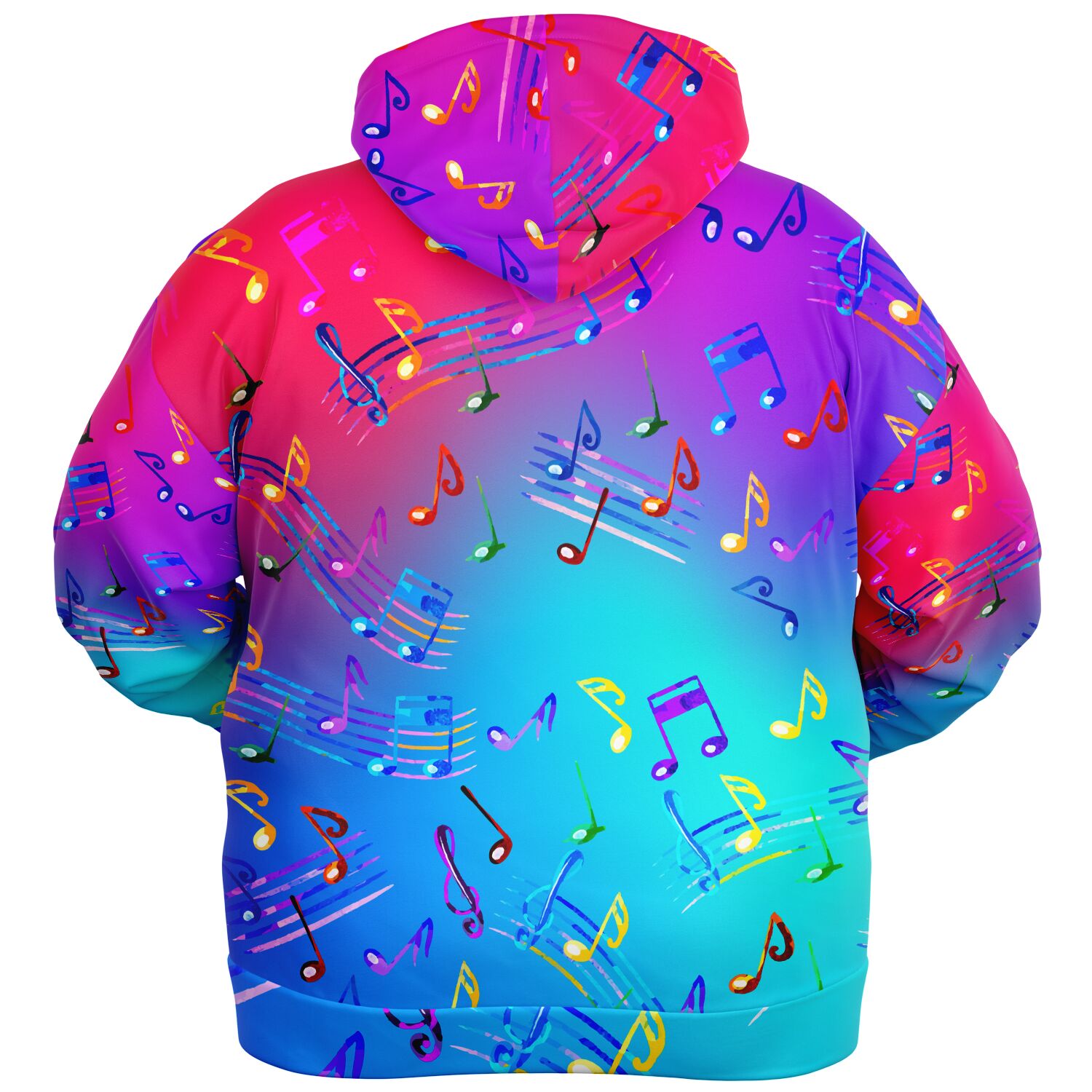Colorful Music Notes Zip Hoodie