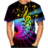 Music Colorful Print T-shirt