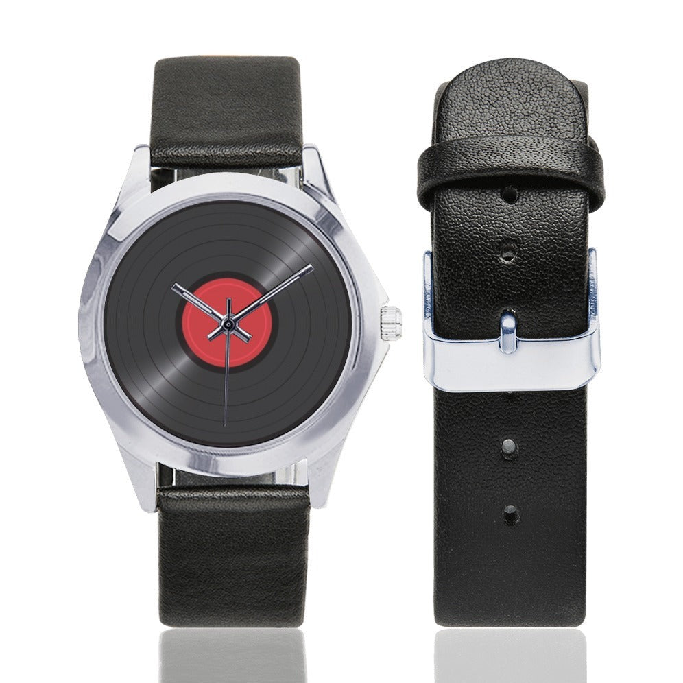 Retro Vinyl Record Watch (Silver Color)