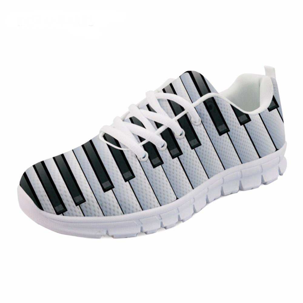 Black and White Piano Key Shoes - Artistic Pod