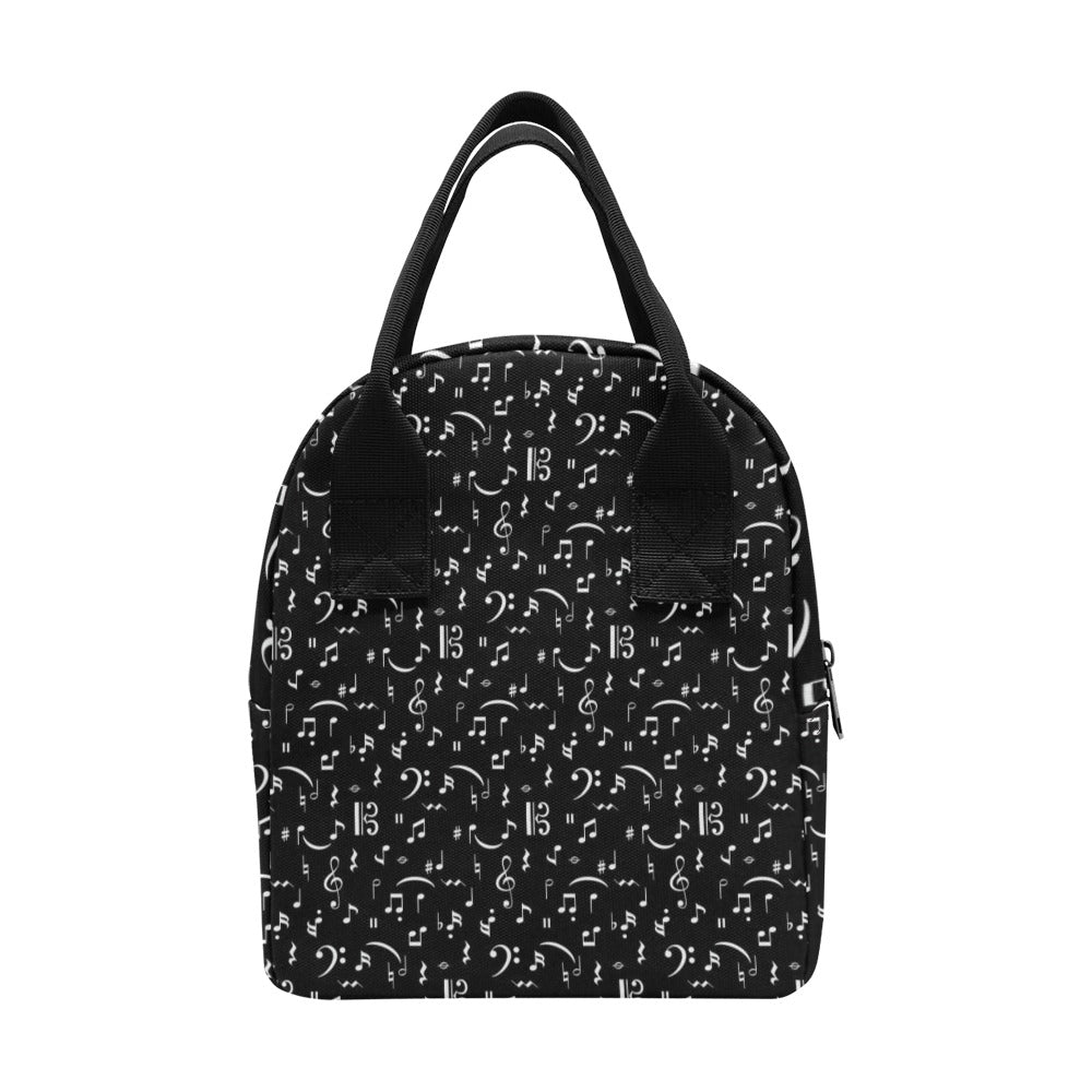 Music Seamless Black Lunch Bag