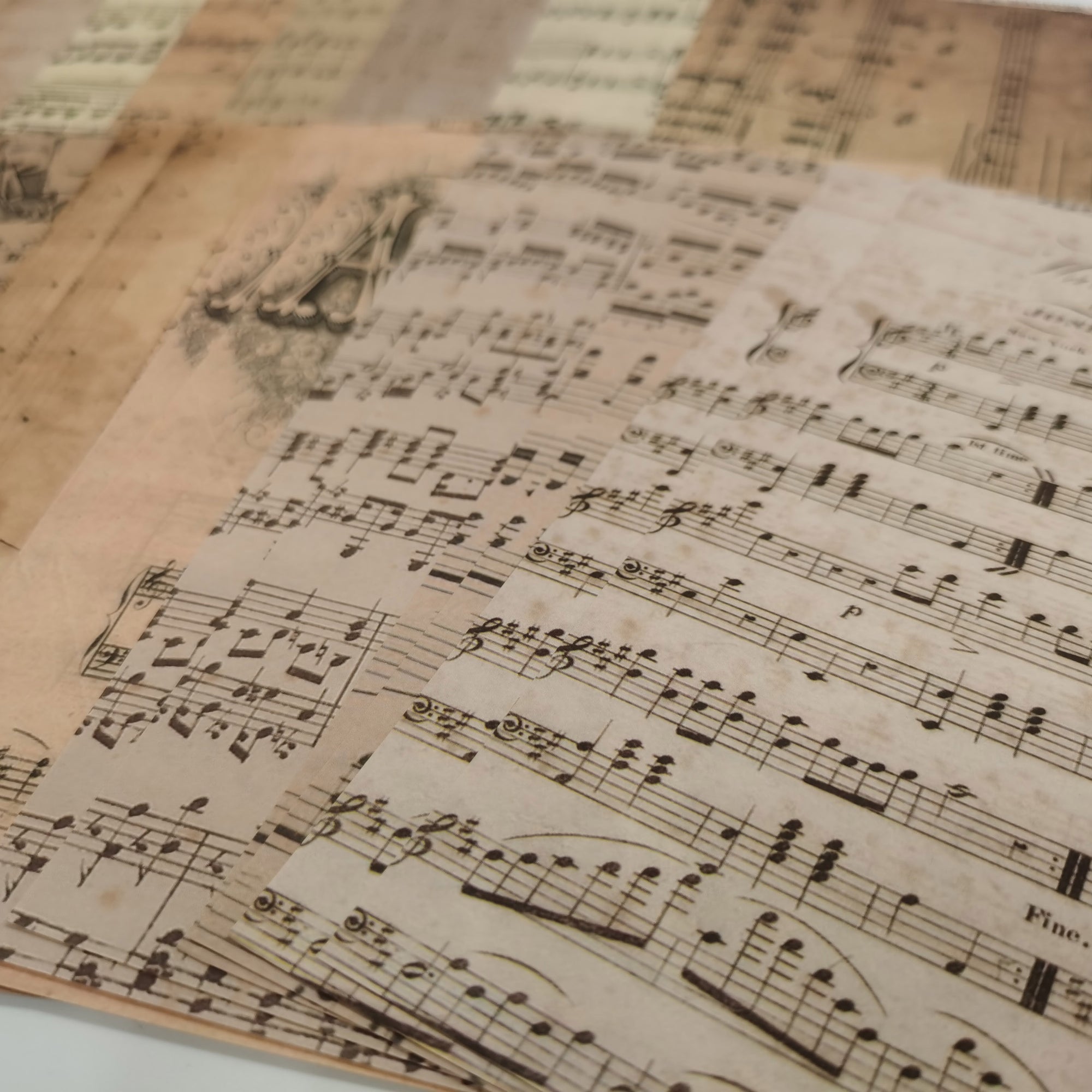 Retro Music Score Paper Decor