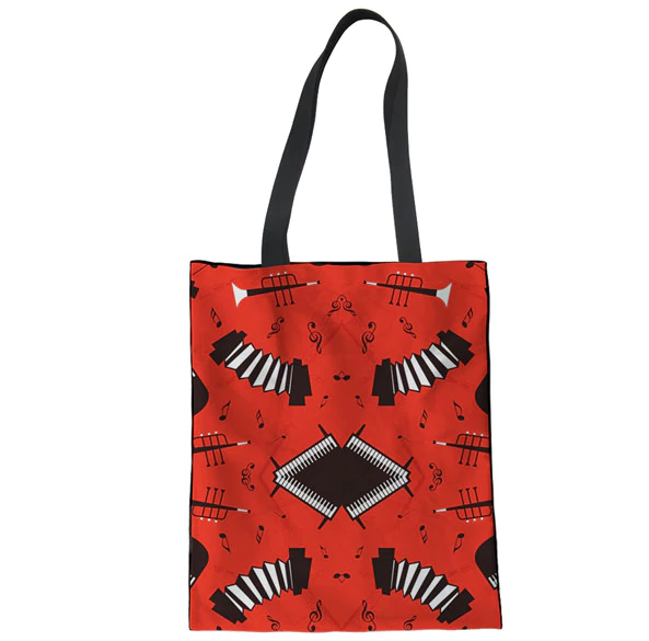 Piano Musical Canvas Bag