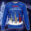 Christmas Begin With Saxophone Songs Blue Sweatshirt