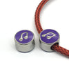 Enamel Purple Music Note Beads Set