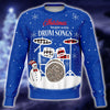 Christmas Begin With Drum Songs Blue Sweatshirt - XS - { shop_name }} - Review