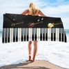 Guitar Piano Music Notes Beach Towel