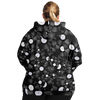 Vinyl Pattern Plus-Size Zip Hoodie