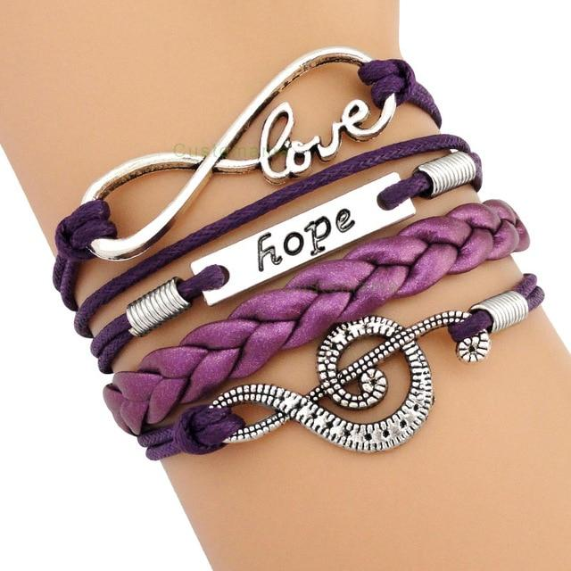 Music Leather Wrap Bracelet