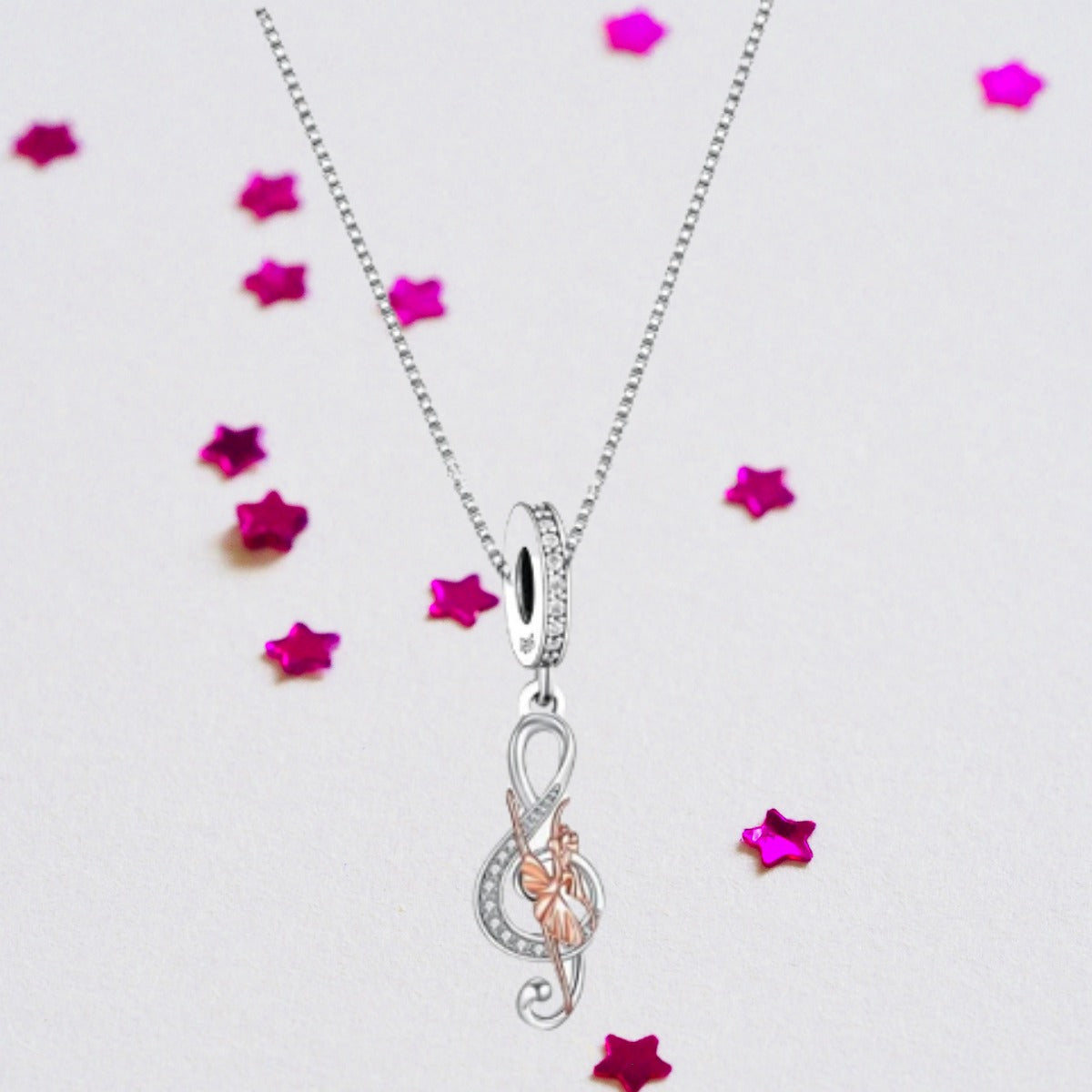 Ballet Girl Music Necklace