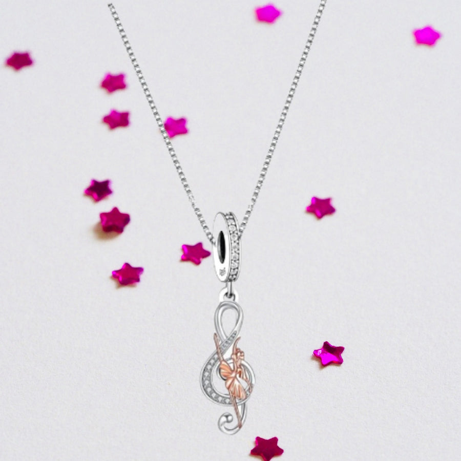 Ballet Girl Music Necklace
