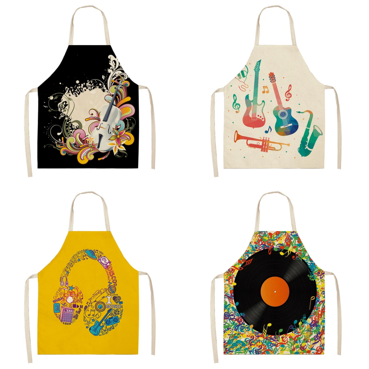 Musical Instrument Kitchen Apron