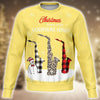 Christmas Begin With Saxophone Songs Yellow Sweatshirt