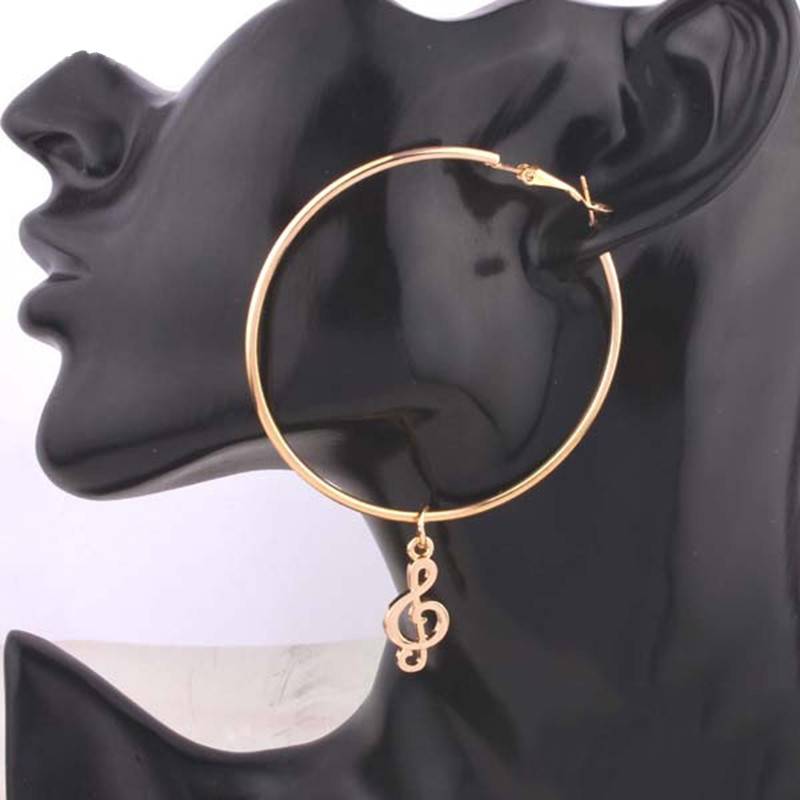 Free - Music Notes Hoop Earrings