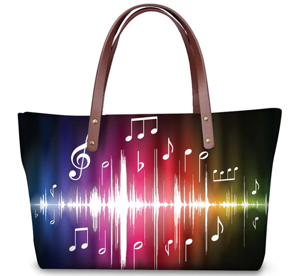 Music Note and Piano Handbag