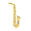 Rhinestone Saxophone Brooch