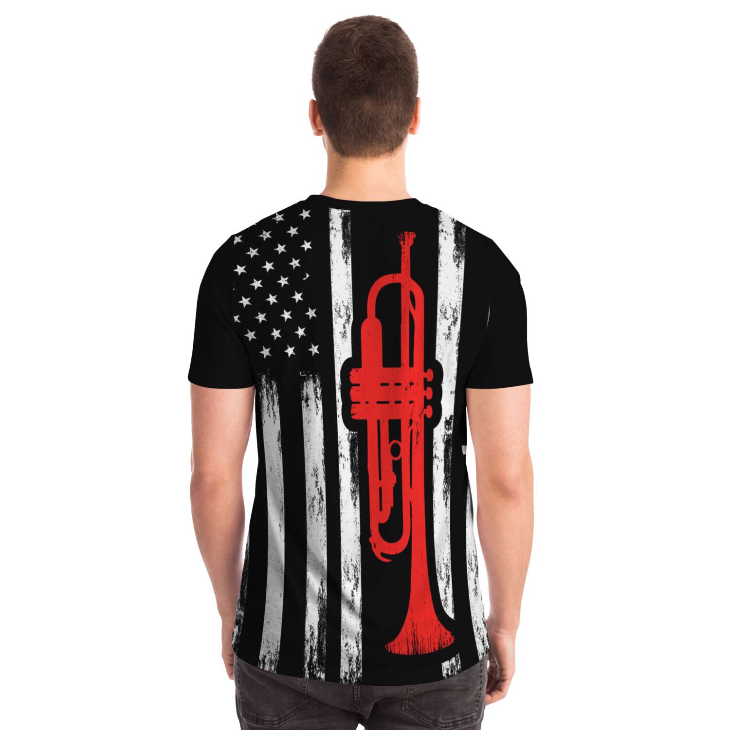 Trumpet American Flag T-Shirt