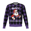 Santa Claus Playing Guitar Purple Sweatshirt