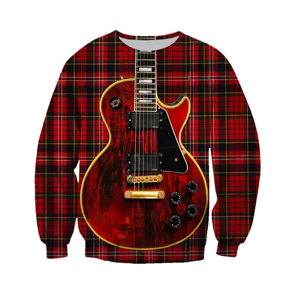 Unisex Plaid Guitar Hoodies/Sweatshirt