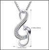 Zircon Music Symbol Necklace