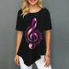 Music Symbol Round Neck Shirt