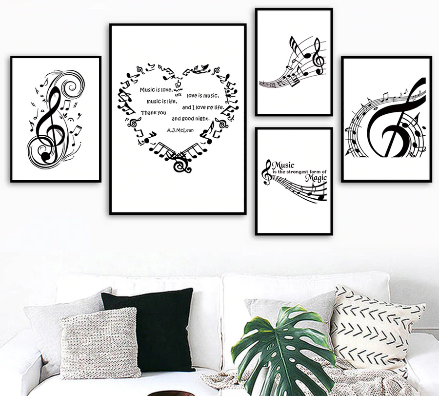 Musical Notes Painting Wall Art