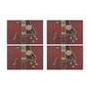Red Electric Guitar Placemats (Set of 4)