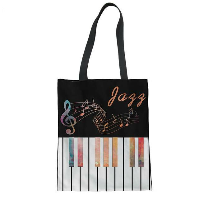 Piano Keys Music Notes Handbags
