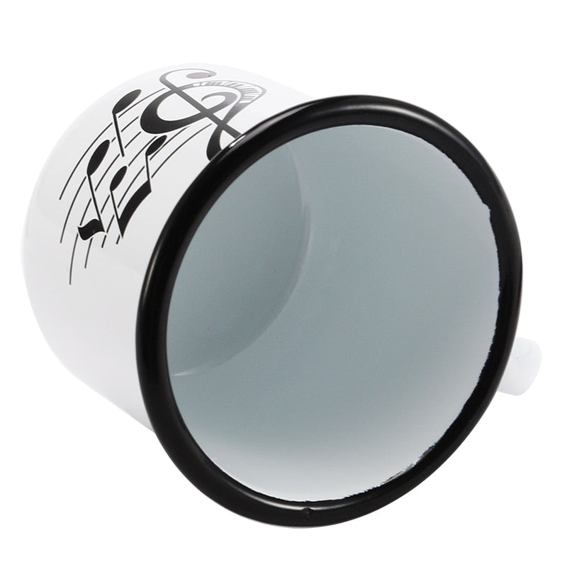 Music Notes Enamel Mug
