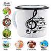 Music Notes Enamel Mug