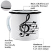 Music Notes Enamel Mug