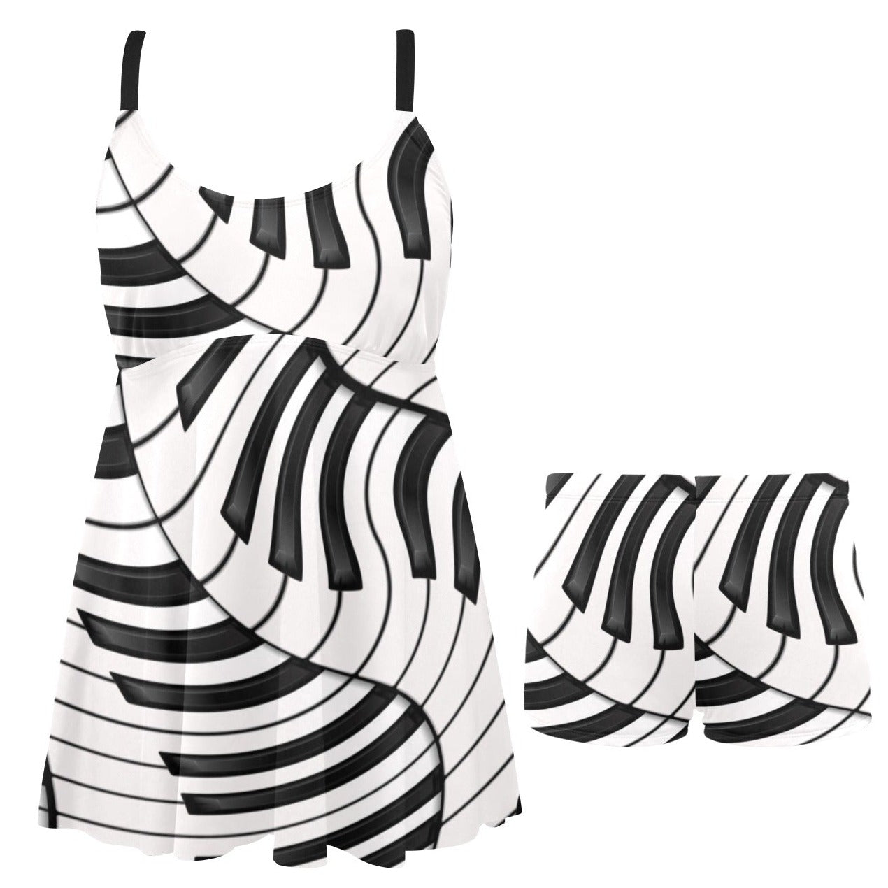 Piano Keys Swim Dress