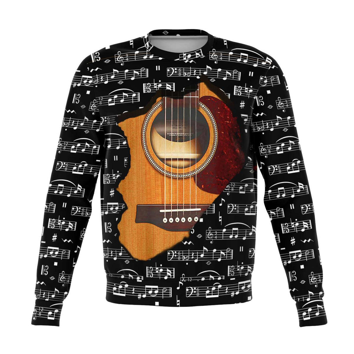 Wooden Guitar Inside Sweatshirt - Artistic Pod