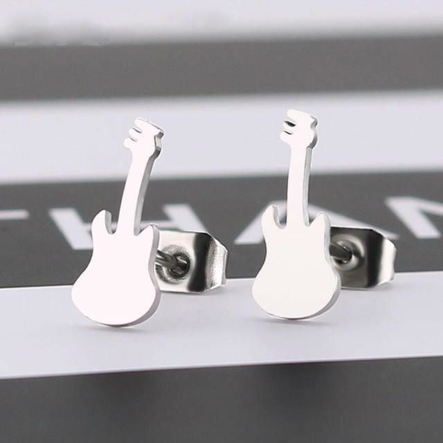 Rock Guitar Stud Earrings