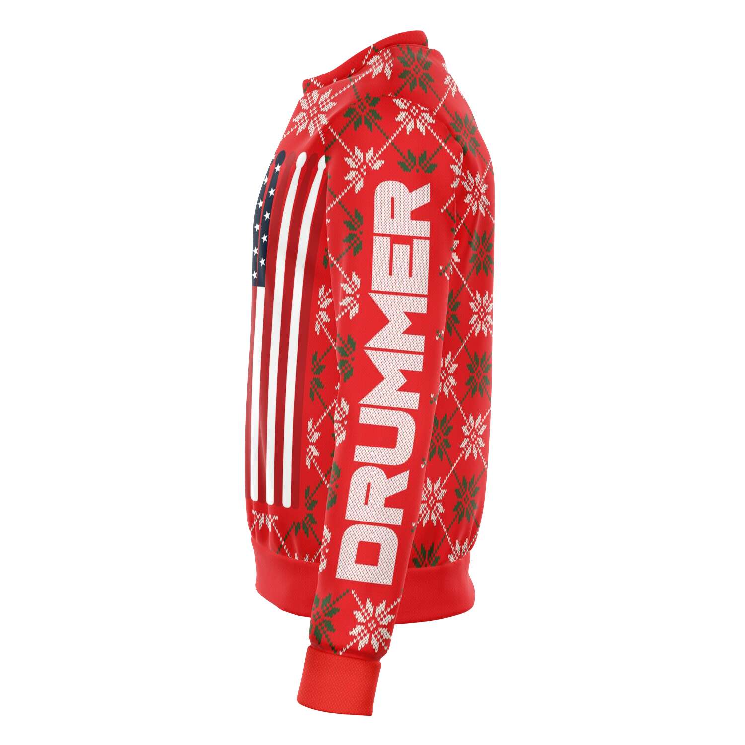 Drummer Christmas Red Sweatshirt
