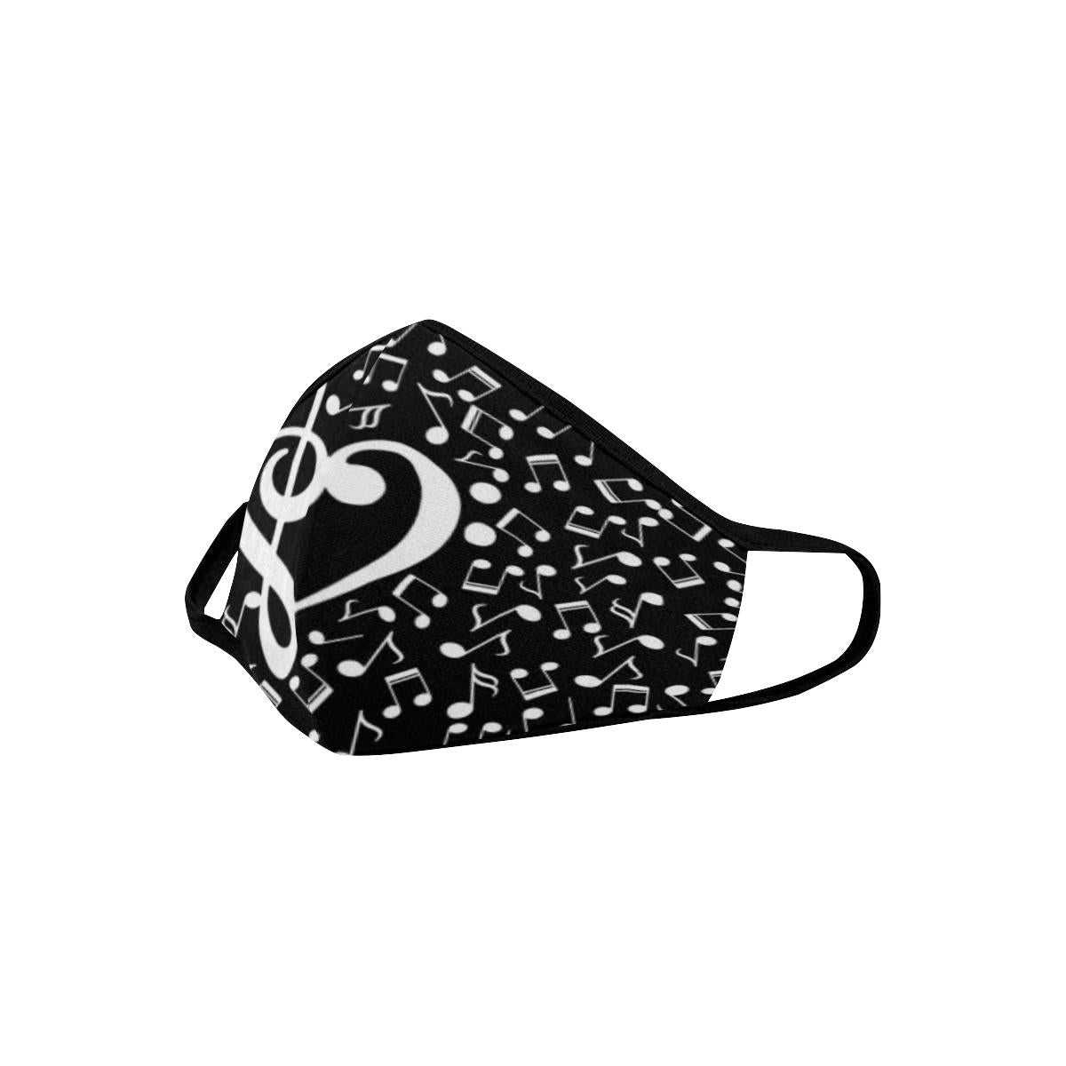 Musical Notes Heart Mask