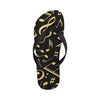 Gold Music Notes Flip Flops (Unisex)