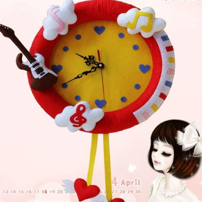 DIY Craft Kit Musical Note Big Wall Clock