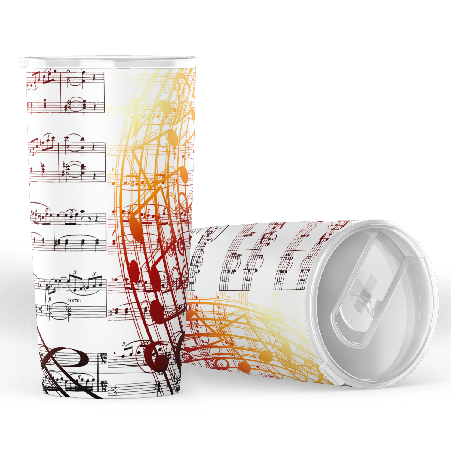Music Sheet White Tumbler