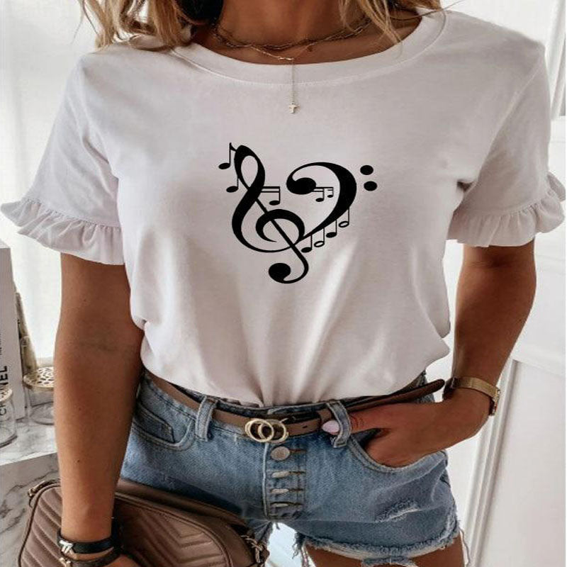 Music Notes Heart T-Shirt