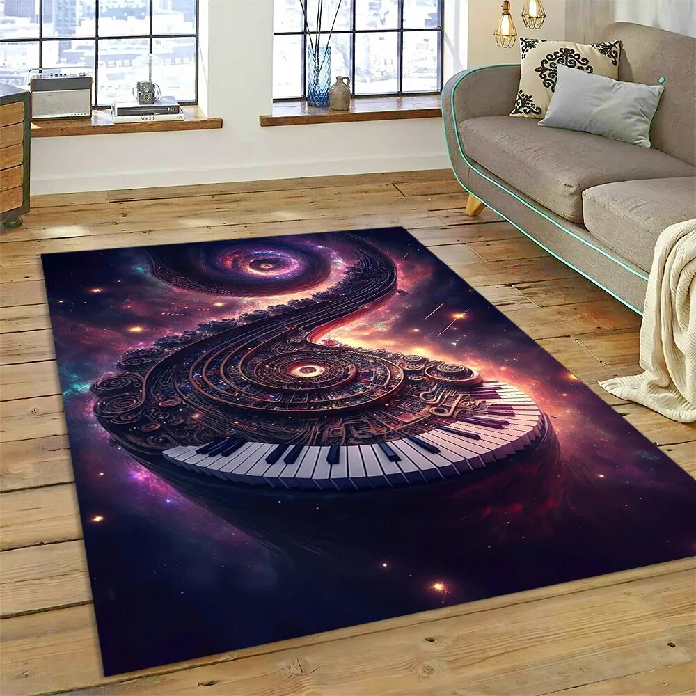 Creative Musical Note Piano Rug