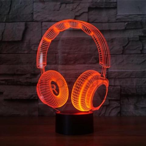 LED Headset Music Table Lamp