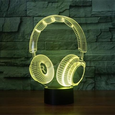 LED Headset Music Table Lamp