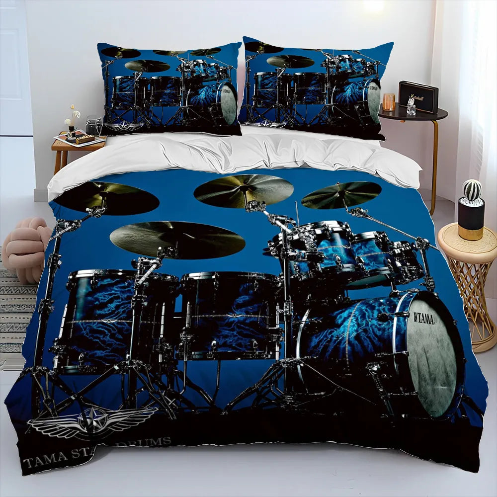 3D Drum Instrument Bedding Set
