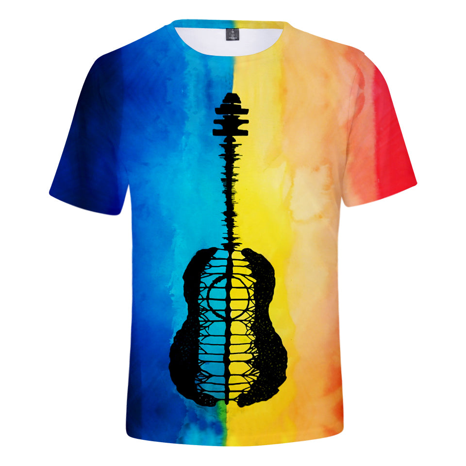 Colorful Guitar View T-shirt